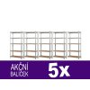 AKCE - Balíček: 5x Regál 180x90x40 cm - 5policový zinkovaný, nosnost 875 kg