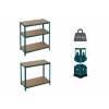 Regál 180x90x40 cm lakovaný 5-policový, nosnost 875 kg - ZELENÝ 3