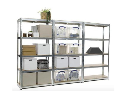 Regál 2000x1000x500 mm zinkovaný 5-policový, nosnosť 875 kg