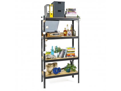 Regál 1800x900x400 mm lakovaný 4-policový, nosnosť 700 kg