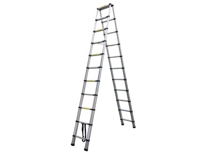hliníkový teleskopický rebrík 2x11 stupňov