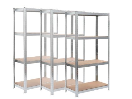 !!! Akčný balíček: 3x regál 1800x900x400 mm zinkovaný 4-policový, nosnosť 700 kg