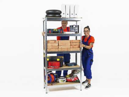 !!! Akčný balíček: 3x regál 1800x900x450 mm zinkovaný 5-policový, nosnosť 875 kg
