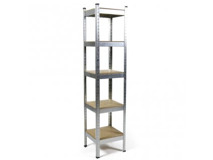 Regál 1800x400x400 mm zinkovaný 5-policový, nosnosť 875 kg