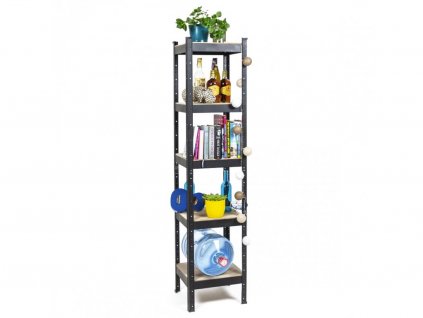 Regál 1800x400x400 mm lakovaný 5-policový, nosnosť 875 kg