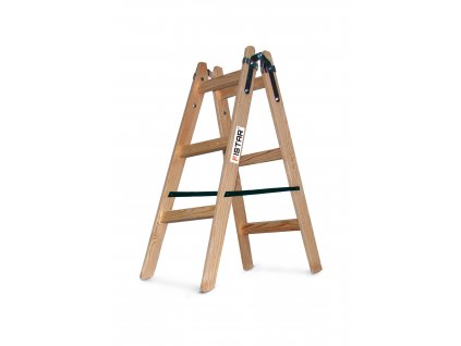 Profesionálne drevené maliarske štafle FISTAR, 2x3 stupne, pracovná výška 2,4 m