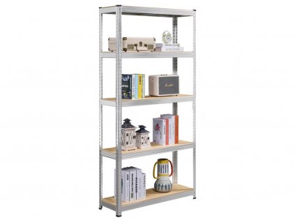 Regál 2000x700x400 mm zinkovaný  5-policový, nosnosť 875 kg 01
