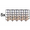 2624 2 akce balicek 5x regal 1800 900 300 mm lakovany 5 policovy nosnost 875 kg