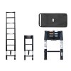 PROFI teleskopický rebrík 1x9, výška 2,6 m, čierny