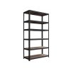 5103 regal 2200x900x400 mm kovovy lakovany 6 policovy nosnost 1050 kg cierny