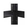 5103 6 regal 2200x900x400 mm kovovy lakovany 6 policovy nosnost 1050 kg cierny