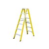žlté sklolaminátové obojstranné schodíky, 5 stupňov