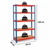 Regál 180x90x40 cm lakovaný 5-policový, nosnosť 875 kg - MODRO ORANŽOVÝ 5