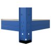 Regál 180x90x40 cm lakovaný 5-policový, nosnosť 875 kg - MODRÝ 5