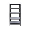 Regál 180x90x40 cm lakovaný 5-policový, nosnosť 875 kg - ŠEDÝ