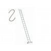Profesionálny rebrík 1x17 hliníkový, 1-dielny, pracovná výška až  5,52 m, FISTAR