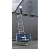 Rebríkový strešný výťah pre fotovoltaiku s navijakom 12m + transportný vozík pre fotovoltaické solárne panely