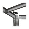 Rohový regálový systém 1800x700x400x425 mm, 2x 1800x750x400 mm, zinkovaný 5-policový, nosnosť 2500 kg