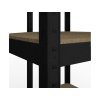 Rohový regálový systém 1800x900x400x705 mm, 1800x600x400 mm, 1800x1200x400 mm lakovaný 5-policový, nosnosť 2500 kg - ČIERNY