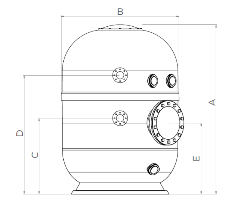 Bazénový filter BALTICO D1400 1,2m d110 62-77 m3/h