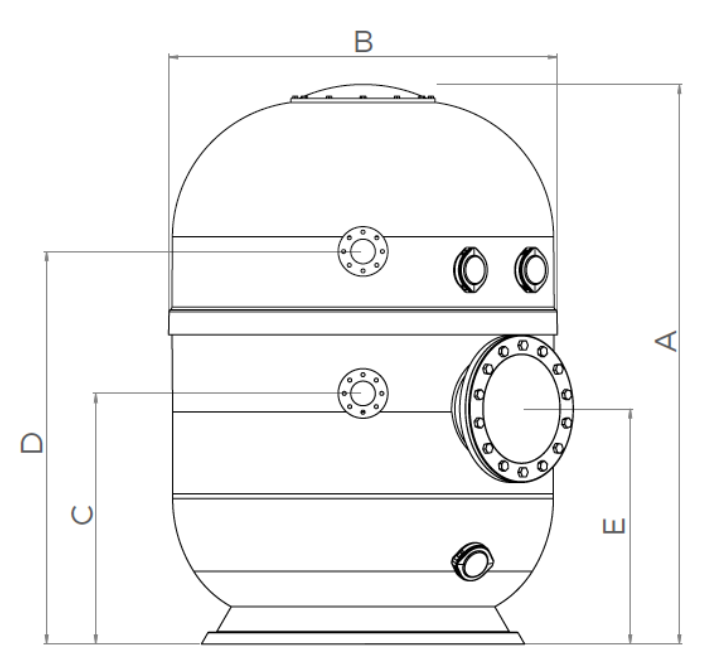 Bazénový filter BALTICO D1800 1,2m d110 125 m3/h