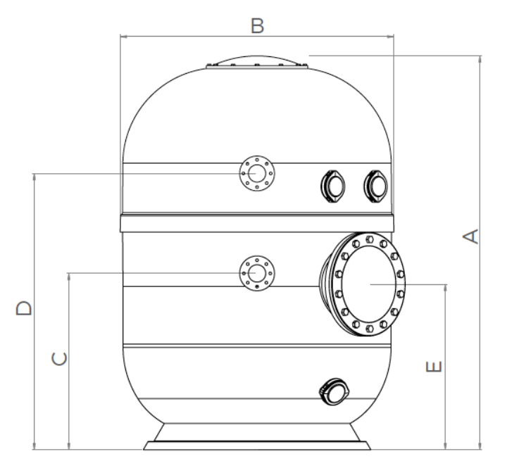 Bazénový filter BALTICO D2000 1,2m d110 157 m3/h