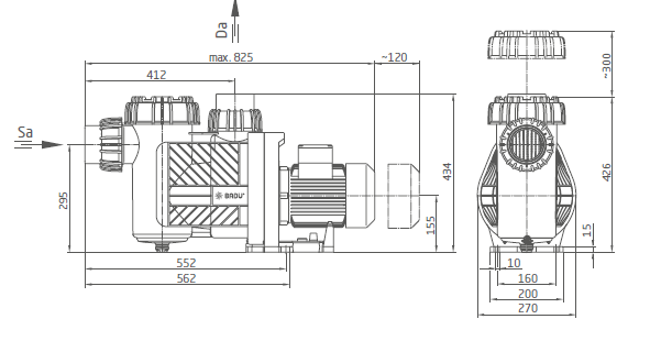 Bazénové čerpadlo BADU Prime 30, 1~, 1,50kW