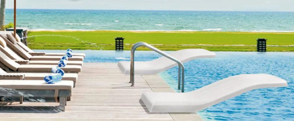 Skokanský mostík laminátový Bali, biela 1,6m