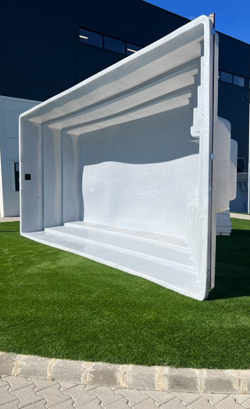 Plastový bazén Square Pool HDPE Perleťová sivá
