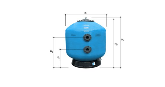Bazénový filter TRB d1800 1m 76m3/h d140