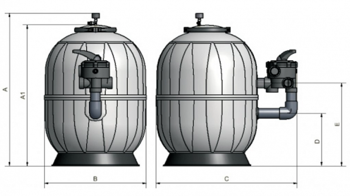 Bazénový filter Aquarius Plus SIDE 790 22m3/h 