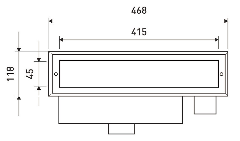 Skimmer nerezový -Slim 450- AISI 316 pre fólie s vonk.závitom 2