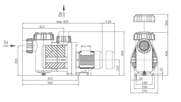 Bazénové čerpadlo BADU Prime 30, 3~, 1,50kW