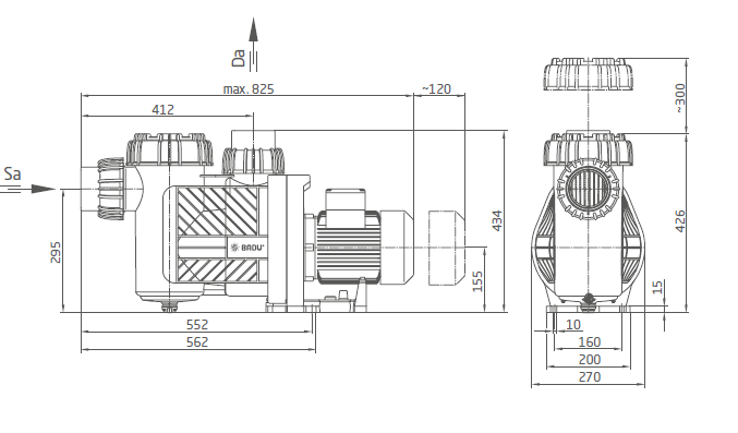 Bazénové čerpadlo BADU Prime 40, 1~, 2,20kW