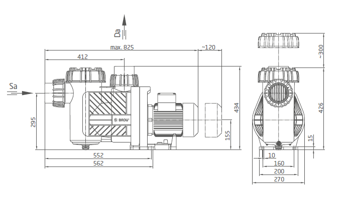 Bazénové čerpadlo BADU Prime 48, 3~, 2,60kW 