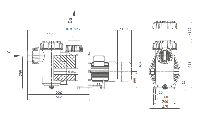 Bazénové čerpadlo BADU Prime 40, 3~, 2,20kW