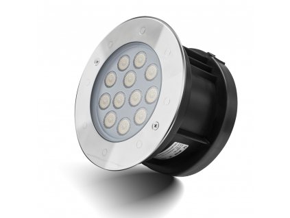 Zahradní LED svítidlo do země kulaté, 9W, 24V, 300 lm, RGB barevné