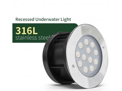 Zápustné LED světlo do vody 12W