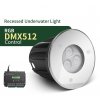Underwater LED spotlight DMX control