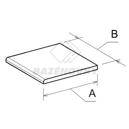 S3 Half Bullnosed ctvercova bazenovky
