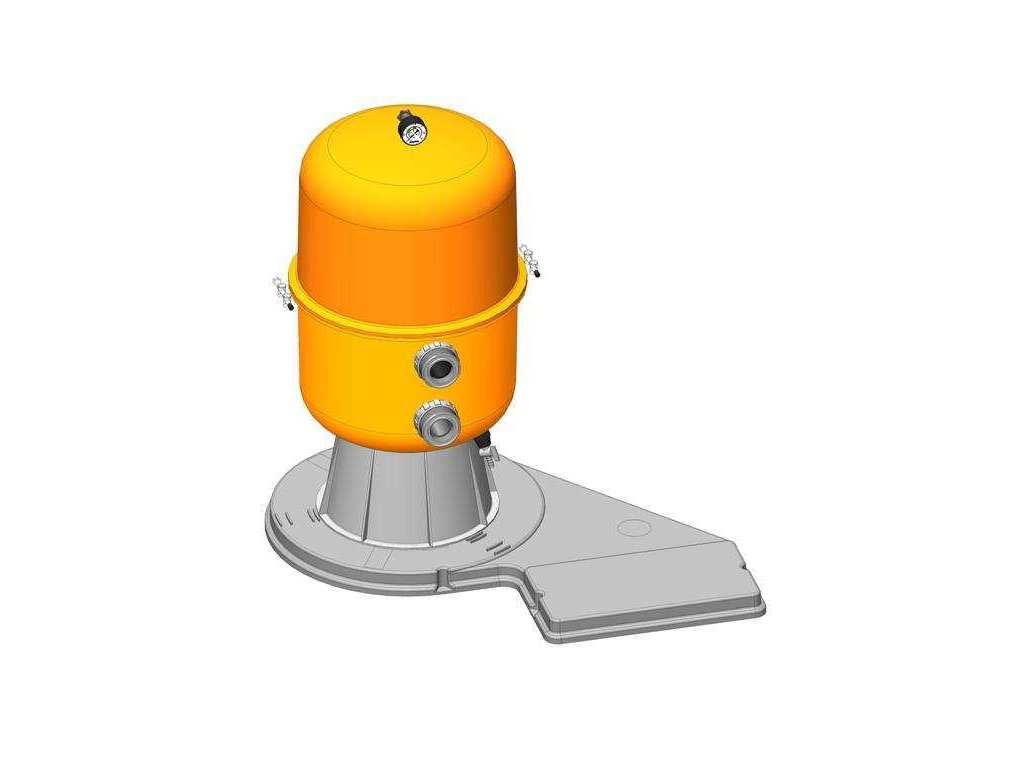 Filter device - split kit 400, 9 m3/h, 230 V, 6 -paths. Boč. Valve, pump. Preva 50