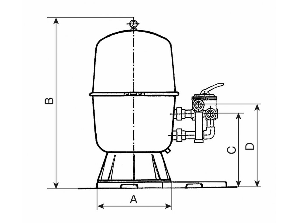 Filter. Geteilt 500, 9 m3/h