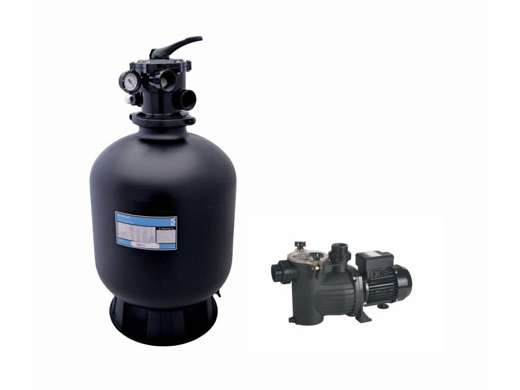 AZUR KIT 480 9m3/h filter device on a pedestal with a preva pump