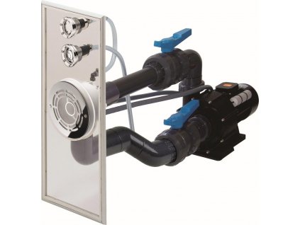 Pre-assembled vag-jet stainless steel, foil (wall passage, countercurrent forehead, valves, fittings)