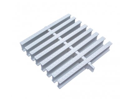 Spill Roll grate for private pools - white - width 335 mm, height 35mm (45pcs/m)