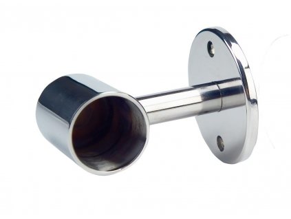 Stainless steel flange handles railing - end blinded right