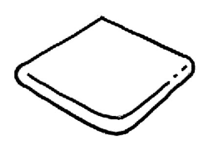 Sahara tiles - white - corner flat 90 ° ext.