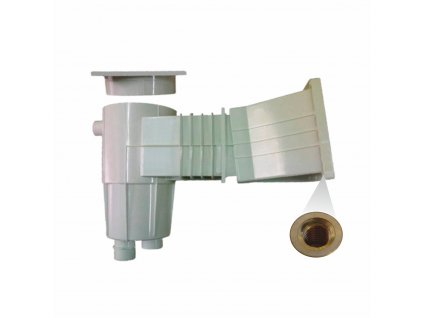 Skimmer 17,5 l mit einem Schub von 6 °, breitem Hals, Messingschnitt