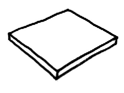 Ardoise - Weiße Fliesen - Quadratteil 500x500x25mm, 1m2