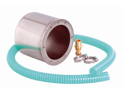 Pot for lights with cable protection - stainless steel